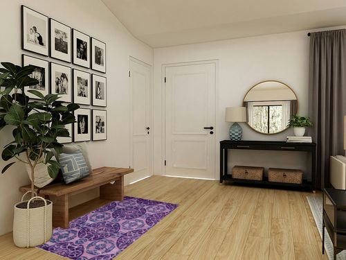 SAFAVIEH Wyndham Collection Accent Rug - 3' x 5', Purple, Handmade Modern Wool, Ideal for High Traffic Areas in Entryway, Living Room, Bedroom (WYD376J) in Transitional Minimalistic Entryway