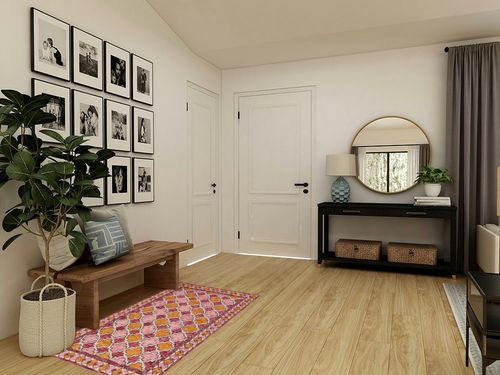 SAFAVIEH Aspen Collection Accent Rug - 3' x 5', Pink & Yellow, Handmade Boho Wool, Ideal for High Traffic Areas in Entryway, Living Room, Bedroom (APN121U) in Transitional Minimalistic Entryway