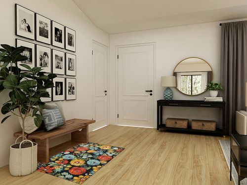 Mohawk Home Machine Washable Kitchen Mat, Chalkboard Flowers Black (2'6" x 4'2") in Transitional Minimalistic Entryway