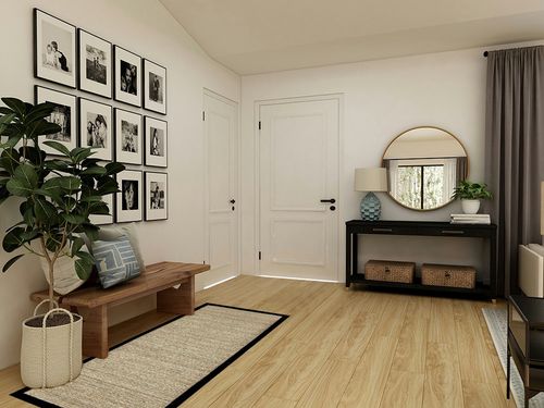 nuLOOM Elijah Farmhouse Seagrass Runner Rug, 2' 6" x 6', Black in Transitional Minimalistic Entryway