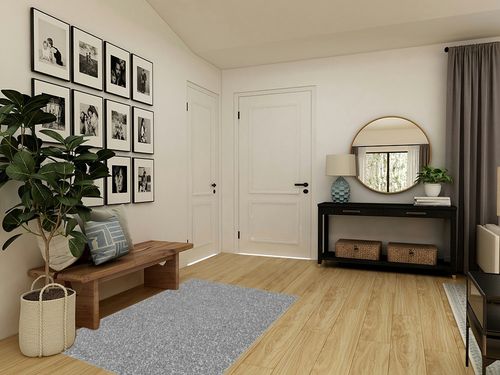 Mainstays Microfiber Plush Shag Area Rug, Gray, 47 inch x 65 inch in Transitional Minimalistic Entryway