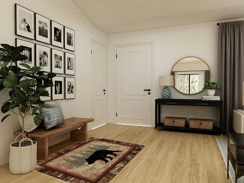 Mayberry Rug 6387 Birch Bear Area Rug, 3'11"x5'3", Brown in Transitional Minimalistic Entryway