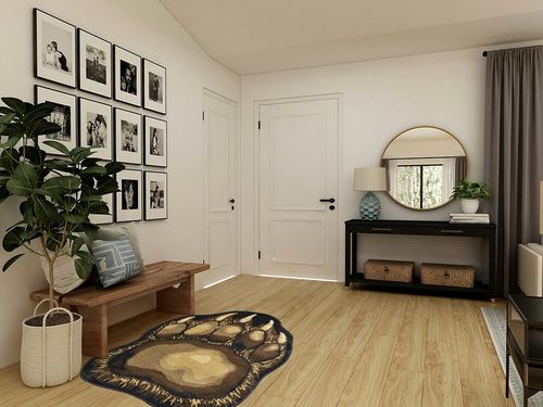 Bear Claw Rustic Lodge Paw Area Rug 3'8 W X 4'10 L in Transitional Minimalistic Entryway