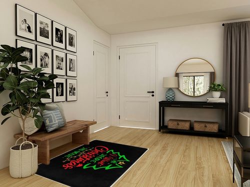 LIICHEES All I Want for Christmas is You Area Rug 63x48in Washable Rugs for Living Room Bedroom Large Rug Indoor Decorative Carpet Yoga Mat in Transitional Minimalistic Entryway