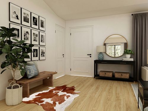 Brown and White Cowhide Rug Natural Cow Skin Cow Hide Leather Area Rug Hair On, Small 5 ft X 4 ft Premium Brown White Shed Free Natural Hide in Transitional Minimalistic Entryway