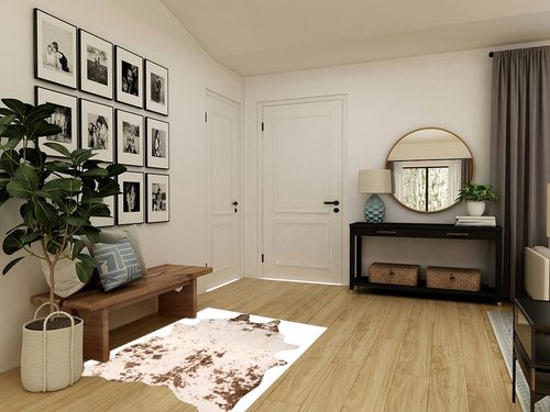 nuLOOM Iraida Contemporary Faux Cowhide Area Rug, 3' 10" x 5', Brown in Transitional Minimalistic Entryway