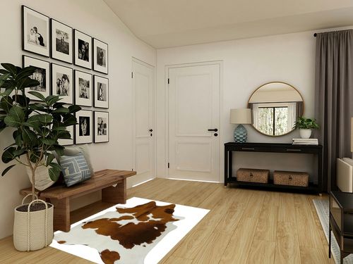Brown & White Cowhide Area Rug Natural Premium Quality Cow Skin Hair On Leather Rug for Bedroom Décor 5ft x 4ft (60Inch x 48Inch, 152.4CM x 121.92CM) Medium in Transitional Minimalistic Entryway
