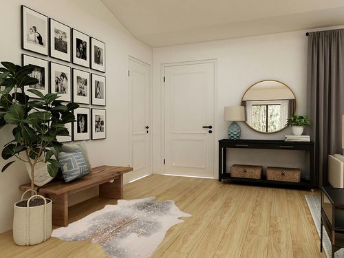 Loloi II Bryce Collection BZ-07 Pewter/Gold, Contemporary 3'-10" x 5' Accent Rug in Transitional Minimalistic Entryway