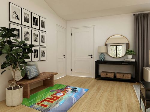 Jay Franco Disney Mickey Mouse Strike, Curve, Goal Kids Room Rug - Large Area Rug Measures 4 x 5 Feet (Offical Disney Product) in Transitional Minimalistic Entryway