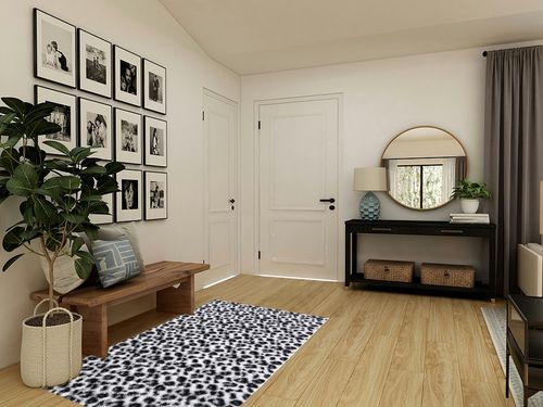 Fluffy Leopard Print Rug 4x6 Feet in Transitional Minimalistic Entryway