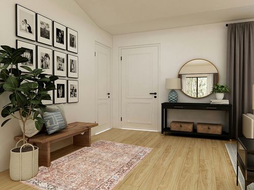 Everwash Callaghan Edith Distressed Vintage Machine Washable Area Rug, Terracotta ... in Transitional Minimalistic Entryway
