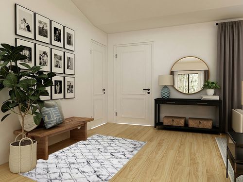 Landgrove Geometric Gray/Ivory Area Rug 17 Stories Rug Size: Rectangle 3'6" x 5'6" in Transitional Minimalistic Entryway