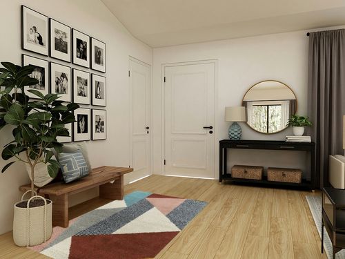 Satterlee Geometric Orange/Gray/Brown Area Rug Mercury Row Rug Size: Rectangle 4 ... in Transitional Minimalistic Entryway