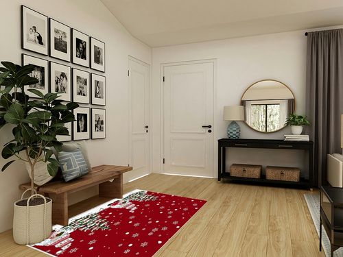 Area Rug, Snowflake Xmas Tree Gnome Christmas Rug, 2x3 Feet Rugs for Living Room Bedroom Kids Room Kids Room Nursery Classroom, Non-Slip Comrft Carpet Washable Rug in Transitional Minimalistic Entryway