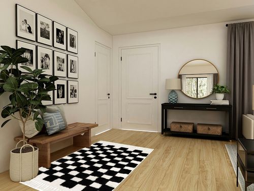 Lahome Checkered Boho Rug for Bedroom, 4x6 Living Room Rug Washable Black and White Area Rug with Tassels, Farmhouse Office Dorm Rug Throw Rugs for Entryways Nursery Decor in Transitional Minimalistic Entryway