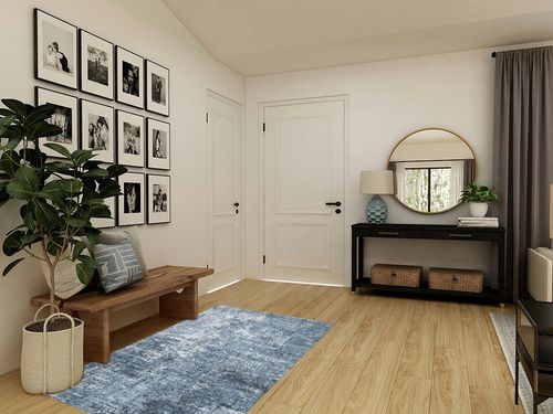 Dripex Modern Abstract Collection Area Rug, Washable 4x6 Rug Soft Fluffy Indoor Carpet Area Rugs for Living Room Bedroom Kids Rooms, Dark Blue Non-Slip Faux Fur Throw Rug Floor Mats for Home in Transitional Minimalistic Entryway