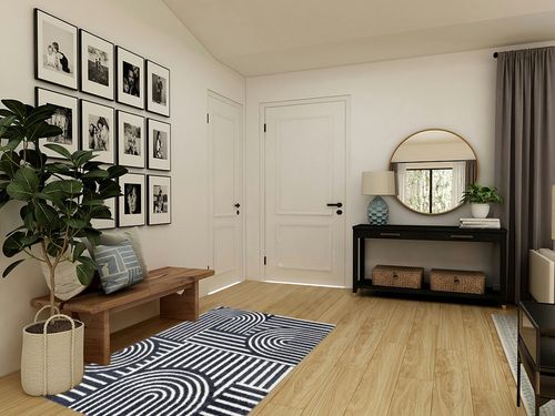 Abani Contemporary Mid-Century Design 4’ x 6’ Area Rug Rugs - Modern Non-Shed Arches Print Cream & Charcoal Bedroom Rug in Transitional Minimalistic Entryway