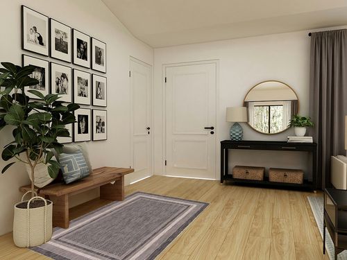 Unique Loom Outdoor Border Collection Area Rug - Soft Border (4' 1" x 6' 1" Rectangle, Black/ Ivory) in Transitional Minimalistic Entryway