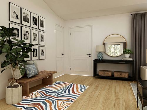 Abani Colorful Contemporary Zebra Print Area Rug Rugs - Multicolor Non-Shed 4' x 6' Animal Pattern Blue & Brown Indoor/Outdoor Rug in Transitional Minimalistic Entryway