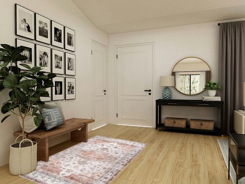 nuLOOM Banks Vintage Machine Washable Area Rug, 4' x 6', Beige in Transitional Minimalistic Entryway