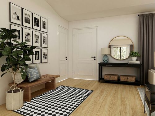 nuLOOM Myka Checkered Indoor/Outdoor Area Rug, 4x6, Black and White in Transitional Minimalistic Entryway