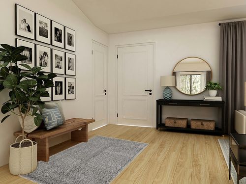 Unique Loom Solid Shag Collection Area Rug (4' 1" x 6' 1" Rectangle, Cloud Gray) in Transitional Minimalistic Entryway