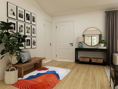 junhejiamei Modern Area Rugs for Living Room 4'x6',Machine Washable Stain Resistant Non Slip Backing Area Rugs,Soft Low-Pile Bedroom Dining Room Floor Carpet,Pink in Transitional Minimalistic Entryway