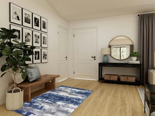 BEIMO Area Rugs for Living Room 4x6 Large Modern Machine Washable Rugs Distressed Abstract Print Blue Throw Rug for Bedroom Aesthetic, Non Slip Carpet with Gripper in Transitional Minimalistic Entryway