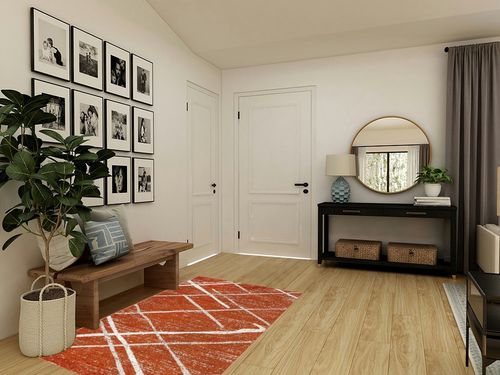 nuLOOM Thigpen Contemporary Area Rug, 4x6, Dark Orange in Transitional Minimalistic Entryway