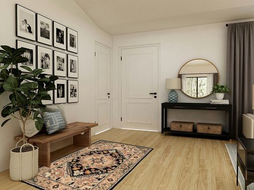 SAFAVIEH Heritage Collection Accent Rug - 4' x 6', Black & Gold, Handmade Traditional Oriental Medallion Wool, Ideal for High Traffic Areas in Entryway, Living Room, Bedroom (HG625Z) in Transitional Minimalistic Entryway