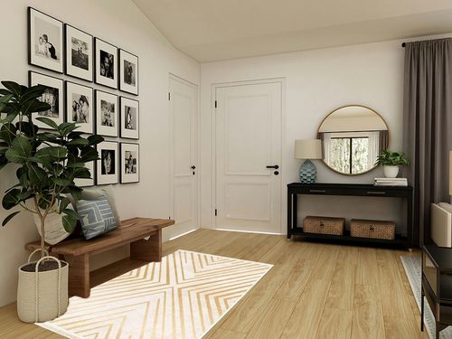Alfa Rich 4x6 Area Rug, Ultra-Thin Geometric Cream Gold Rug, Non-Slip Machine Washable Rugs in Transitional Minimalistic Entryway