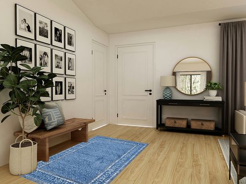 SAFAVIEH Adirondack Collection Accent Rug - 4' x 6', Light Blue & Dark Blue, Distressed Design, Non-Shedding & Easy Care, Ideal for High Traffic Areas in Entryway, Living Room, Bedroom (ADR110F) in Transitional Minimalistic Entryway