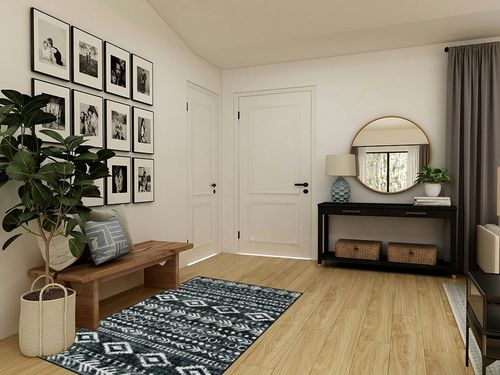 Lahome Farmhouse Moroccan Area Rug, Washable 4x6 Playroom Area Rugs Non Slip Stain Resistant Dining Room Rug, Rustic Tribal Soft Black and White Non Slip Bedroom Entryway Kitchen Decor Carpet in Transitional Minimalistic Entryway