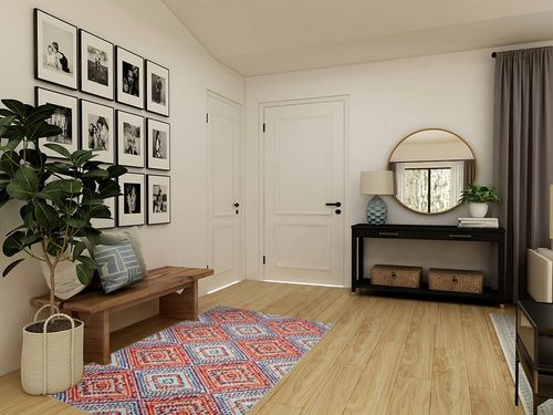NEATIIP Washable Bohemian 4x6 Area Rug, Suitable for Bathroom for Bedroom Living Room Kitchen Outdoor The Boho Printed Area Rugs, Non-Slip Backing Washable Rug Red/Green in Transitional Minimalistic Entryway