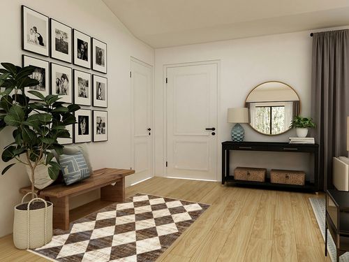 nuLOOM Meline Checkered Fringe Area Rug, 4x6, Beige in Transitional Minimalistic Entryway