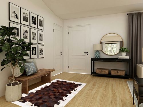 SAFAVIEH Studio Leather Collection 4' x 6' Ivory / Brown STL806A Handmade Mid-Century Modern Leather Area Rug in Transitional Minimalistic Entryway