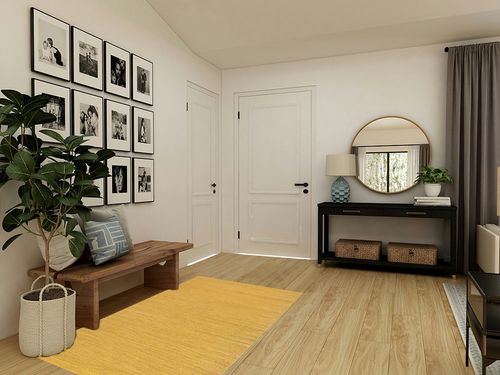 nuLOOM Elfriede Farmhouse Jute Blend Area Rug, 4x6, Yellow in Transitional Minimalistic Entryway