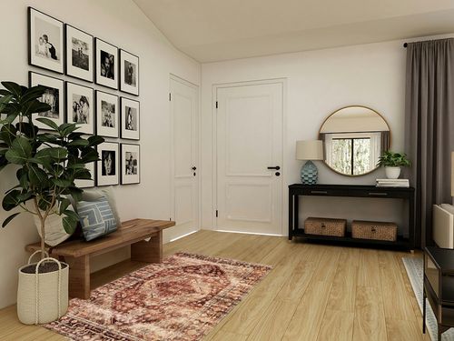 BRICHOEE Vintage Washable Area Rug 4x6 Rust Low-Pile Indoor Floral Print Carpet Non Slip Printed Persian Boho Rug for Living Room in Transitional Minimalistic Entryway