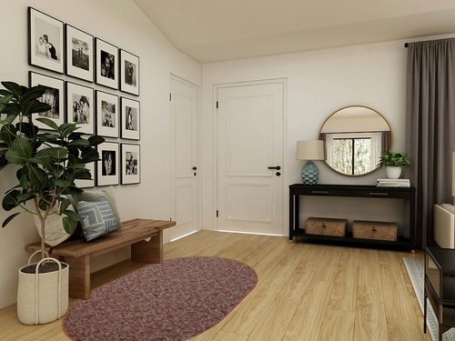 Ambient Rugs Indoor - Outdoor Carpet Custom Size Area Rugs - Rust 4' x 6' Oval in Transitional Minimalistic Entryway