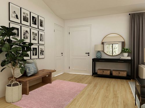 Eyely UES100P-4 Supersoft Haze Solid Low-Pile Indoor Area Rug Casual;Contemporary;Solid;Traditional, Bedroom, Kitchen, Living Room, Easy-Cleaning, Non-Shedding, 4 X 6, Pink in Transitional Minimalistic Entryway