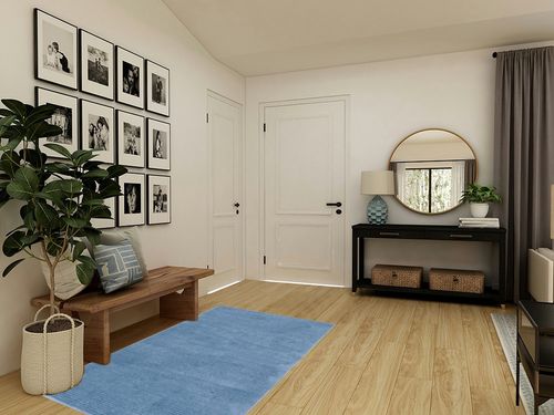 Safavieh Vision Collection Accent Rug - 4' x 6', Blue, Modern Solid Design, Non-Shedding & Easy Care, Ideal for High Traffic Areas in Entryway, Living Room, Bedroom (VSN102M) in Transitional Minimalistic Entryway