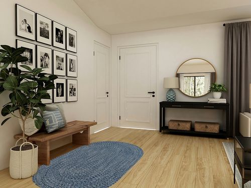 Capel Rugs Claire Oval Braided Area Rug Made in USA Indoor/Outdoor Farmhouse Rug 4' x 6' Blue Jay in Transitional Minimalistic Entryway