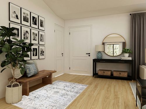 Bloom Rugs Caria Washable Non-Slip 4x6 Rug - Ivory/Gray/Caramel Traditional Area Rug for Living Room, Bedroom, Dining Room, and Kitchen - Exact Size: 4' x 6' in Transitional Minimalistic Entryway