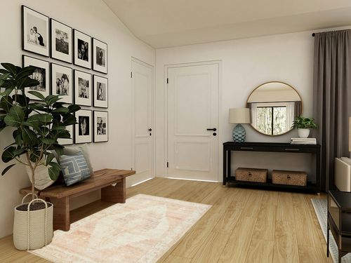 Becki Owens x Surya Luca Medallion Area Rug, 3'11" x 5'7", Dusty Pink in Transitional Minimalistic Entryway