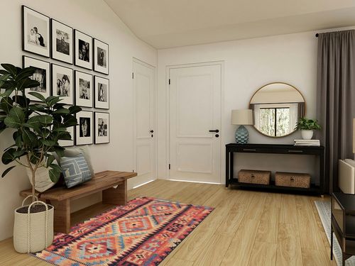 Unique Loom Outdoor Tribal Collection Area Rug - Tortuguero (4' x 6' Rectangle, Multi/Blue) in Transitional Minimalistic Entryway