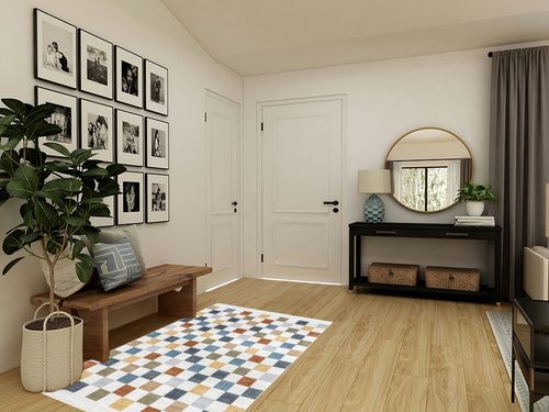 nuLOOM Naya Checkered Machine Washable Area Rug, 4x6, Beige in Transitional Minimalistic Entryway