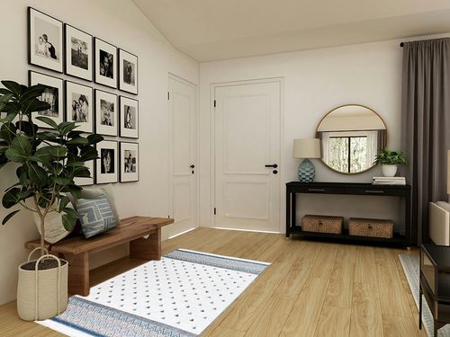 Alfa Rich 4x6 Area Rugs, Blue Grey Cream Rug, Cotton, Pet Friendly, Easy Clean Washable Rug in Transitional Minimalistic Entryway