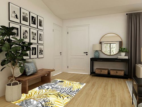 Palm Tree Leaves Area Rug,4x6ft, Tropical Jungle Grey Yellow Banana Leaf Easy Cleaning Rugs for Living Room Indoor Outdoor Dinning Room Bedroom Kitchen Office Non-Shedding White Carpets in Transitional Minimalistic Entryway