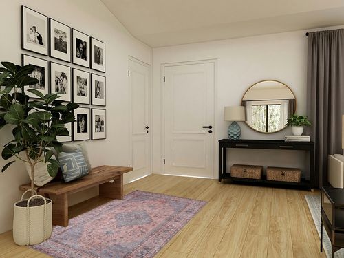 Adiva Rugs Machine Washable Area Rug with Non Slip Backing for Living Room, Bedroom, Bathroom, Kitchen, Printed Vintage Home Decor, Floor Decoration Carpet Mat (Pink, 4' x 6') in Transitional Minimalistic Entryway