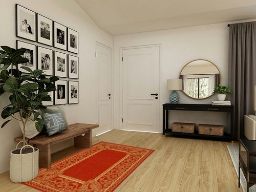 SAFAVIEH Courtyard Collection Accent Rug - 4' x 5'7", Red & Natural, Non-Shedding & Easy Care, Indoor/Outdoor & Washable-Ideal for Patio, Backyard, Mudroom (CY2965-3707) in Transitional Minimalistic Entryway